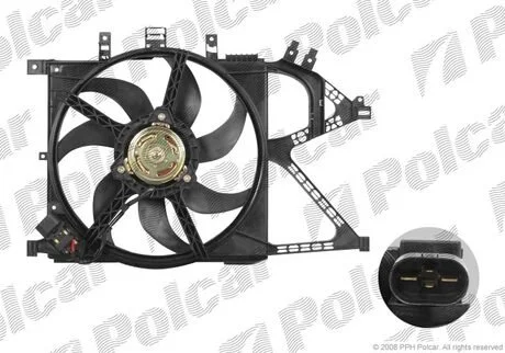 Вентилятор двигуна Opel Combo, 00-11 Polcar 555623W4