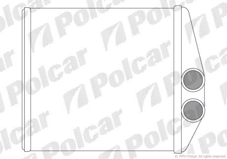 Теплообменник (опал салона) Opel Corsa/Combo C Polcar 5556N8-1 (фото 1)