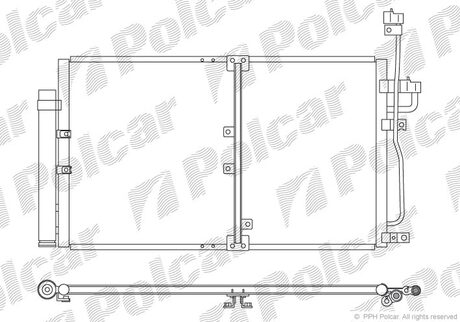 Радиатор кондиционера Chevrolet Captiva Opel Antara 20D/22D 0706- Polcar 5565K8C1
