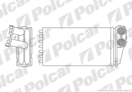 Радиатор печки Peugeot 307 -03 Polcar 5710N8-1