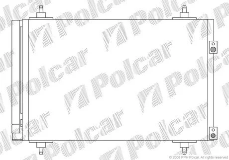 Радиатор кондиционера Citroen Berlingo 1.6 HDI 08- Polcar 5711K8C2S