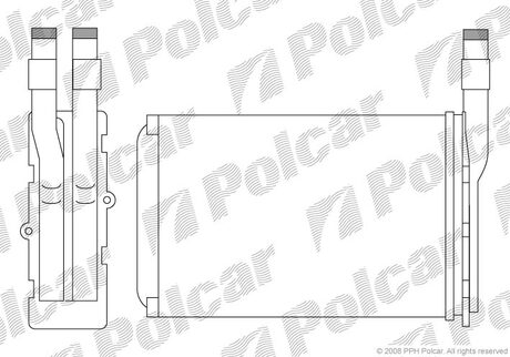 Радиатор печки Renault Espace/5/9/11 84-91 Polcar 6005N8-1