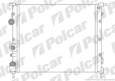 Радиатор Renault Megane 1.4/1.6 11/95- (-AC) Polcar 600708A1 (фото 1)