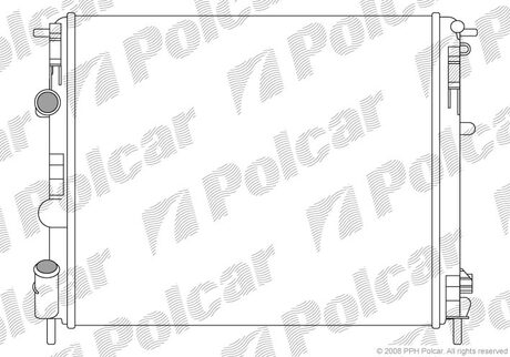 Радіатор охолодження Renault/Dacia 1.4/1.6 04- Polcar 601508A4 (фото 1)