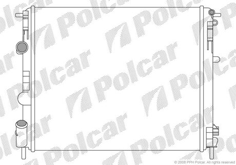 Радіатор охолодж двигуна Renault Kangoo, 12, 0998- Polcar 601508A5 (фото 1)