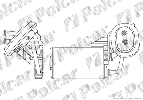 Радиатор печки Nissan Interstar Opel Movano Renault Master Ii 19D-30D 0798- Polcar 6041N8-2