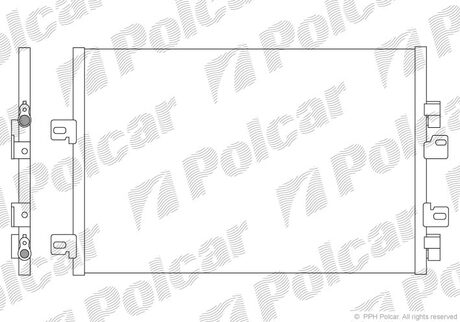 Радиатор кондиционера Renault Kangoo 15dCi 01- Polcar 6061K8C2