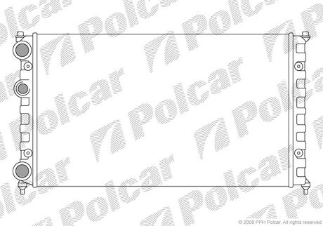 Радіатор охолодж двигуна VW Caddy II, Polo 14-19D 0293-0104 Polcar 671308-6