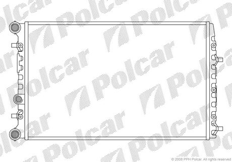Радіатор охолодження Skoda Fabia 10-20 0899- Polcar 691308A5