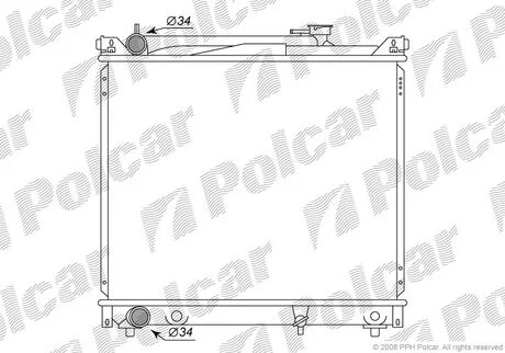 Радіатор охолодження Suzuki Vitara 2.0 V6 90-98 Polcar 742408-3