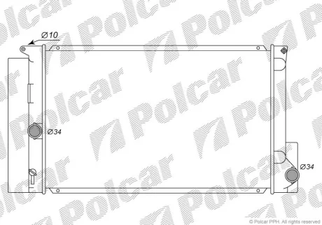 Радіатор охолодження | COROLLA (E170), 13- Polcar 8116081