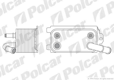 Масляный радиатор Landrover/Range Rover Evoque/Volvo S60/V60(10-)D2 Polcar 9071L8-1