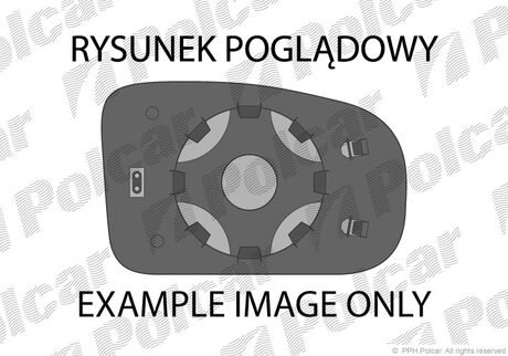 Скло дзеркала зовн лів з обігрівом Skoda Superb 18T 01- Polcar 9513545E (фото 1)