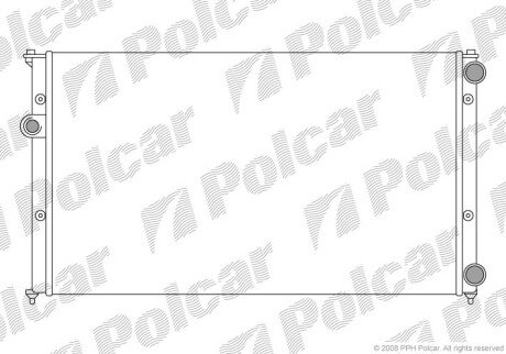 Основний радіатор Seat Cordoba 18, 20 93-99, Ibiza 16, 20 95-// VW Caddy II 19d 95-04, Polo 16 Polcar 952408A5