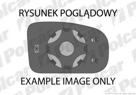 Вкладиш дзеркала зовнішнього Polcar 9524551E