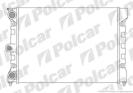 Радиатор VW Golf/ Jetta / Passat II 82-88, Polo II 81-83 Polcar 953408A1