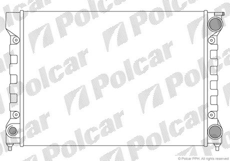 Радиатор VW Golf II 16 83-91 Polcar 953408A2 (фото 1)