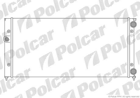 Основной радиатор Vw Golf III, Vento 16-20 1191-0902 Polcar 953808B4 (фото 1)