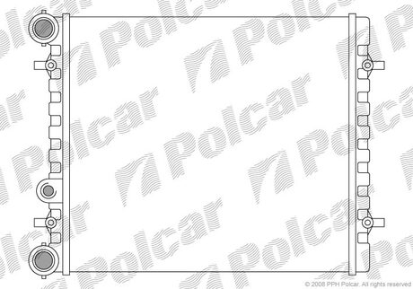 Радіатор Skoda Octavia 1.4/1.6 09.96- Polcar 954108A1 (фото 1)
