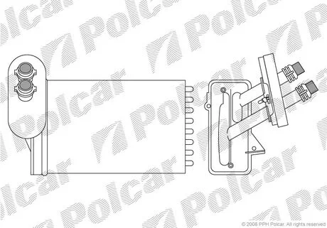 Радіатор печі Audi/VW Golf IV/Bora Polcar 9541N8-1