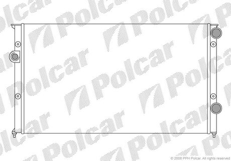 Радіатор охолодження VW Passat 1.9D (B3) 91-93 Polcar 954608A7