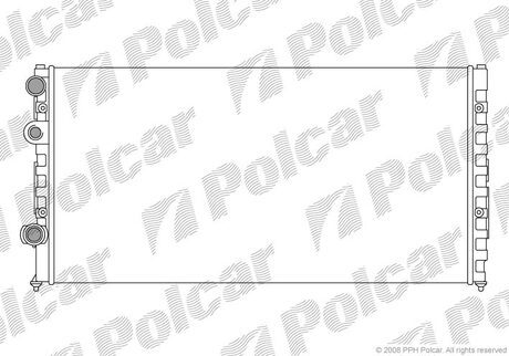 Радіатор охолодження VW Passat 1.6-2.9 02.88-05.97 Polcar 954708A2 (фото 1)