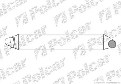 Радіатор інтеркулера Ford Galaxy/Seat Alhambra/VW Sharan 1.8T 20V/1.9Tdi 95- Polcar 9550J8-2