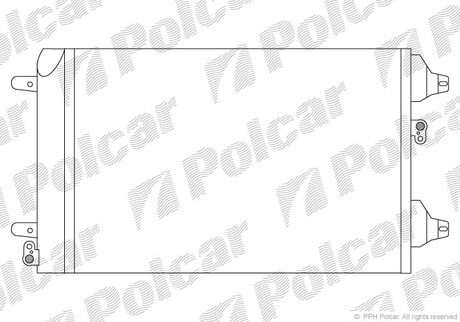 Радіатор кондиіонера Ford Galaxy 19 Tdi 00-06/VW Sharan 28 V6 00-10 Polcar 9550K8C1S (фото 1)