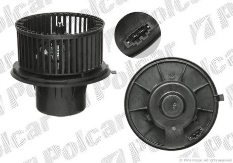 Вентилятор опалювача Ford Galaxy Seat Alhambra VW Sharan 1.8-2.8 03.95-03.10 Polcar 9550NU-3