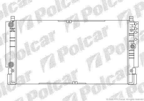 Радіатор основний VW T4 96- Polcar 956608A1