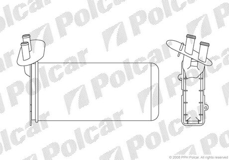 Радиатор печки VW T4 1.8-2.8/D 90- Polcar 9566N8-2 (фото 1)