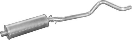 Глушитель, алюм. сталь, середн. часть Opel Kadett E 84-86 1.2S/1.3N/1.3S POLMOSTROW 17.24 (фото 1)