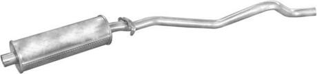 Глушитель, алюм. сталь, середн. часть Opel Kadett 84-91 1.2S/1.3N/1.3S/1.4/1.6 kombi POLMOSTROW 17.25