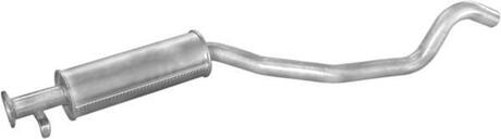 Глушитель алюм. сталь, средн. часть Opel Vectra 2.0/2.5 kat 88-95 POLMOSTROW 17.272 (фото 1)