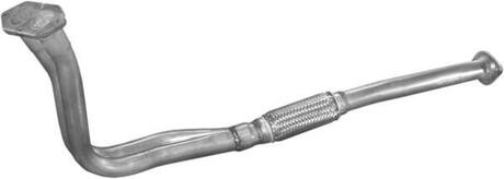 Глушитель, алюм. сталь, передн. часть Opel Vectra A 1.7D 92-95 POLMOSTROW 17.522 (фото 1)