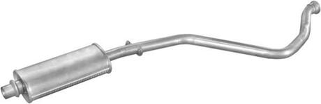 Глушитель, алюм. сталь, середн. часть Peugeot 306 1.8i 16S kat 93-98 POLMOSTROW 19.58 (фото 1)