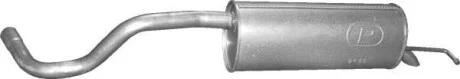 Глушитель алюм. сталь, задн. часть Skoda Roomster 1.4i 16V 05/06-03/10 POLMOSTROW 24.63