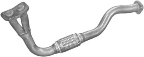 Глушник, алюм сталь, передн част Toyota Corolla 13 -12V/87-92/HB/SDN/Kombi POLMOSTROW 26.309