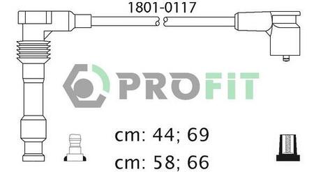 Комплект кабелів високовольтних PROFIT 1801-0117 (фото 1)