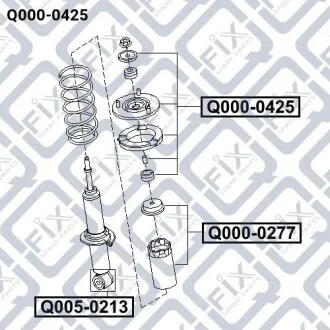 Опора амортизатора Q-fix Q0000425