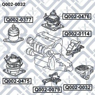 Подушка коробки швидкостей at / mt Q-fix Q0020032