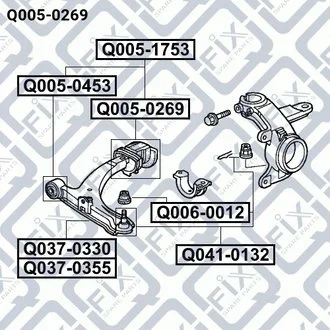 Сайлентблок задній Q-fix Q0050269
