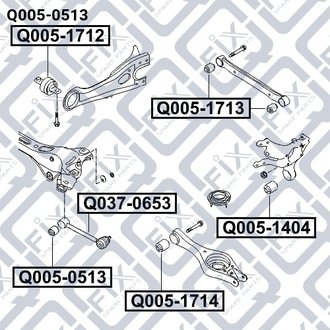 САЙЛЕНТБЛОК ЗАДН ТЯГИ MAZDA 3 BK 2003-2008 Q-fix Q0050513