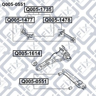 САЙЛЕНТБЛОК ЗАДНЕЙ ПОПЕРЕЧНОЙ ТЯГИ Q-fix Q0050551