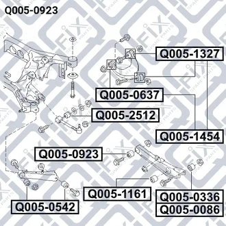 Сайлентблок задньої поперечної тяги Q-fix Q0050923