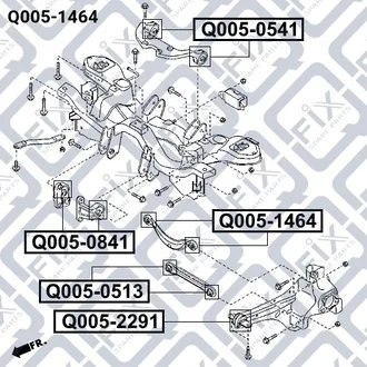 Сайлентблок задньої тяги Q-fix Q0051464