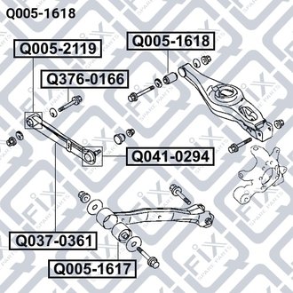 САЙЛЕНТБЛОК ЗАДНЕГО ПОПЕРЕЧНОГО РИЧАГА Q-fix Q0051618