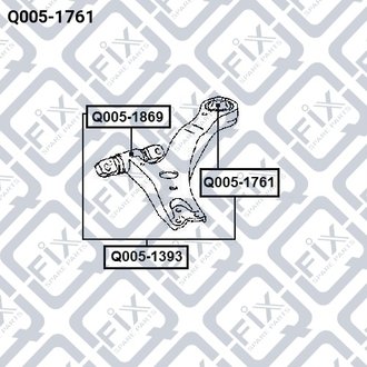 САЙЛЕНТБЛОК ЗАДН ПЕРЕД ВАЖИЛЯ TOYOTA CAMRY ACV3/M Q-fix Q0051761