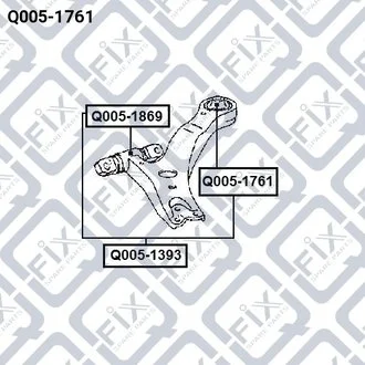 САЙЛЕНТБЛОК ЗАДН ПЕРЕДН ВАЖІЛЯ TOYOTA CAMRY ACV3/M Q-fix Q0051761
