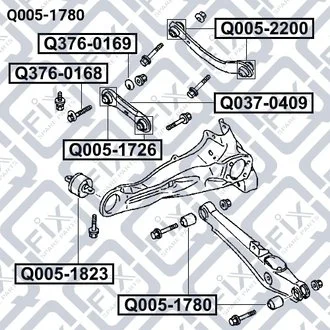 Сайлентблок задньої поперечної тяги Q-fix Q0051780